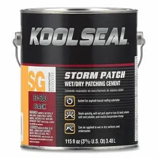 Kool Seal Wet/Dry Patching Cement, 1 Gal, Can, Matte Black, 4 Pieces, KS0083300-16