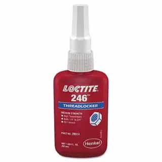 Loctite 246 Threadlocker, Medium Durability/High Temperature, 50 ml, 1/4 To 3/4 Thread, Cobalt, 234172
