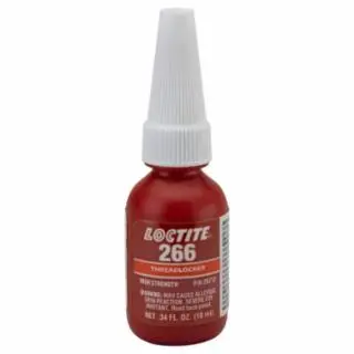 Loctite 266 Threadlockers, High Durability/High Temperature, 10 ml, Crimson-Orange, 232327