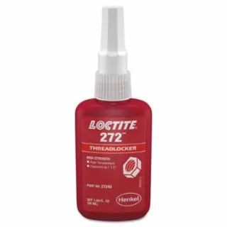Loctite 272 Fine Threadlocker, High Temp/High Durability, 50 ml, Up To 1-1/2 Thread, Fire Red, 88442