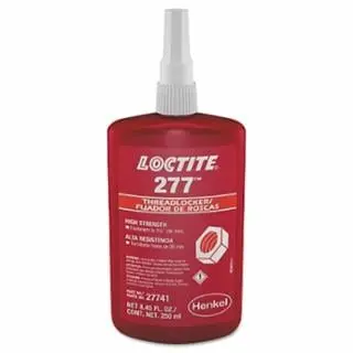 Loctite 277 High-Durability Threadlocker, 250 ml, 7/8 Dia Or Smaller, Scarlet, 88449