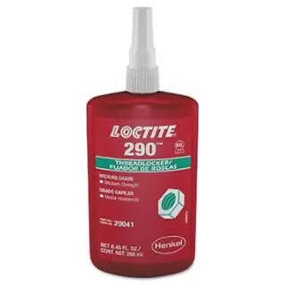 Loctite 290 Medium-Durability Wicking Grade Coarse Threadlocker, 250 ml, 1/2 Dia Or Smaller, Olive, 135393