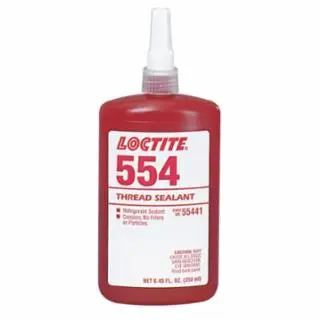 Loctite 554 Thread Sealant, Refrigerant Sealant, 250 ml Flask, Crimson, 135489