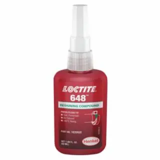 Loctite 648 High Durability Rapid Cure Retaining Compound, 50 ml Bottle, Green, 3, 900 Psi, 10 pack, 1835920