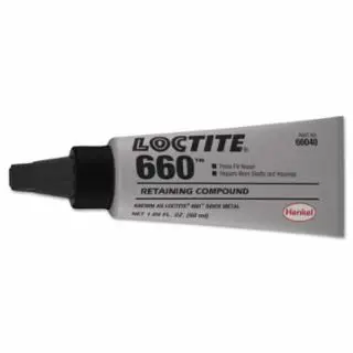 Loctite 660 Quick Metal Retaining Compound, 50 ml Tube, Silver, 3300 Psi, 135527