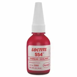 Loctite Advanced 554 Thread Sealant, Refrigerant Sealant, 10 ml Bottle, Red, 231643