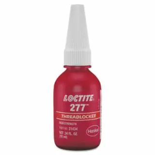 Loctite Commercial-Grade 277 High-Durability Threadlocker, 10 ml, 7/8 Dia Or Smaller, Ruby, 231089