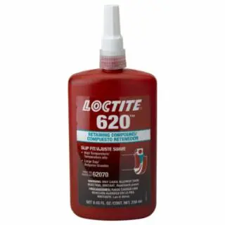 Loctite Ergonomic 620 Retaining Compound High Temperature, 250 ml Bottle, Green, 3800 Psi, 135515