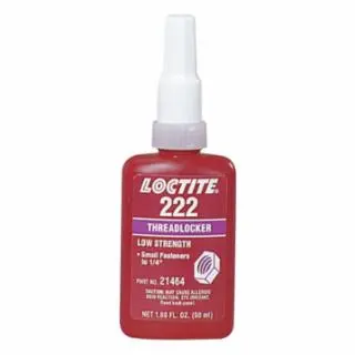 Loctite Rapid 222 Threadlocker, Low Durability/Small Fastener, 10 ml, Purple, 231125