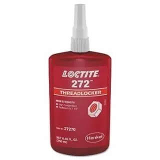 Loctite Recyclable 272 Threadlocker, High Temp/High Durability, 250 ml, Up To 1-1/2 Thread, Scarlet, 195542