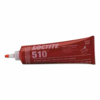 Loctite Time-Tested 510 Ginquireet Eliminator Flange Sealant, High Temperature, 250 ml Tube, Red, 234225