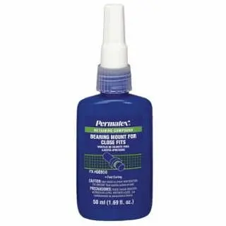 PERMATEX Bearing Mount Close Fit, 50 mL Bottle, Green, 3,000 psi, 60950