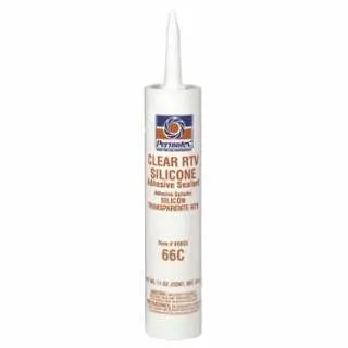 PERMATEX Clear RTV Silicone Adhesive Sealant, 11 oz Cartridge, Clear, 80855