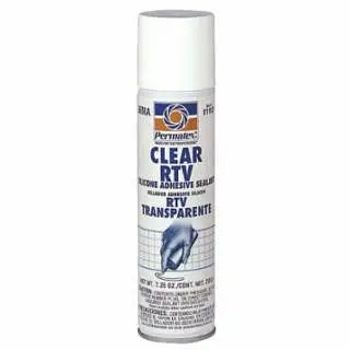 PERMATEX Clear RTV Silicone Adhesive Sealant, 7.25 oz Automatic Tube, Clear, 12/Case, 81913