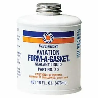 PERMATEX Form--Ginquireet Sealant, No 3 Aviation, 16 oz, Bottle, Fire Reddish-Espresso, 12/Case, 80017
