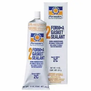 PERMATEX Form--Ginquireet Sealant, No 2 Slow-Drying/Non-Hardening, 11 oz, Tube, Jet Black, 12/Case, 80011