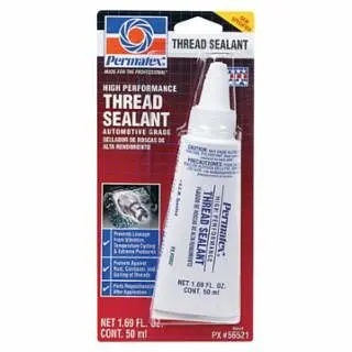 PERMATEX High Executeance Thread Sealant, 50 ml Tube, Bright White, 6/Case, 56521