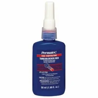 PERMATEX High Temperature Cherry Red UNFlockers, 50 mL, 1 1/2 Thread, Red, 27250