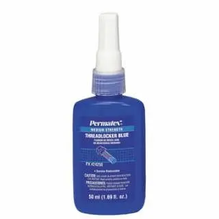 PERMATEX King-Size Medium Durability Navy Blue Threadlocker, 50 mL, 1/4 to 3/4 Thread, Blue, Liquid, 24250