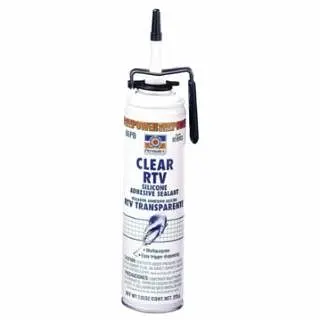 PERMATEX Multipurpose Clear RTV Silicone Adhesive Sealant, 7.25 oz PowerBead Can, Clear, 85913