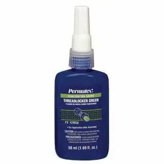 PERMATEX Penetrating Grade Green Threadlockers, 50 mL, 1/2 Thread, Green, 29050