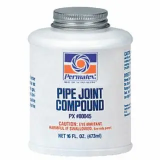 PERMATEX Pipe Joint Compound, 16 oz Bottle, Onyx, 12/Case, 80045