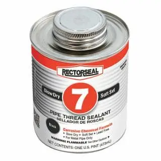 Rectorseal No. 7 Pipe Thread Sealants, 1 Hitch Pint Can, Black, 17432