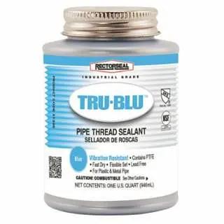 Rectorseal Tru-Blu Pipe Screw Thread Sealant, 1 Quart Can, Sky Blue, 31300