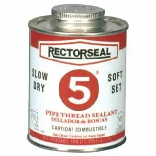 Rectorseal Trusted No. 5 Pipe Thread Sealant, 1 qt Can, Lemon, 25300