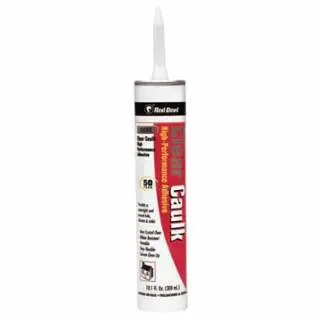 Crimson Fluorescent Devil Clear Caulk, 10.1 oz Cartridge, Clear, 12/Case, 0870 Red Devil