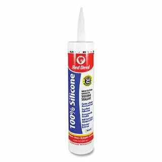 Crimson Snap-On Devil 100% Silicone Architectural Grade RTV Sealant, 9.8 fl oz Cartridge, Almond, 12/Case, 0816/2I Red Devil