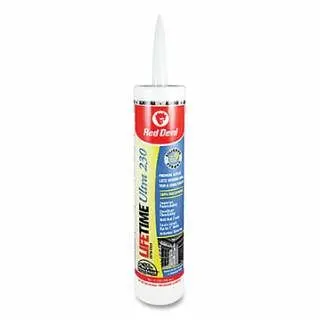 Fire Mini Red Devil Lifetime Ultra 230 Luxury Sealant, 10.1 oz, Cartridge, Almond, 12/Case, 77020