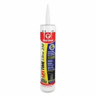 Red Devil Lifetime Ultra 230 Luxury Sealant, 10.1 oz, Cartridge, Bright White, 12/Case, 770