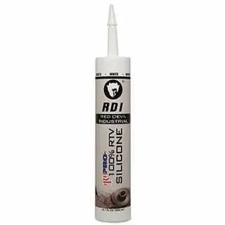 Red Maximum-Strength Devil 100% Silicone Architectural Grade RTV Sealant, 9.8 fl oz Cartridge, White, 12/Case, 0816/OI Red...