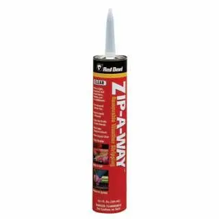 Red Rugged Devil Zip--Way Removable Sealant, 10/1 oz Cartridge, Clear, 12/Case, 0606 Red Devil