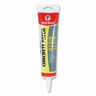 Ruby Devil Pre-Mixed Concrete Patch Squeeze Tube, 5.5 fl oz, Gray, 12/Case, 0645 Red Devil