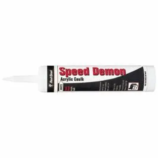 Ruby Devil Speed Demon Acrylic Caulk, 10.1 oz Cartridge, Cream, 12/Case, 0736 Red Devil