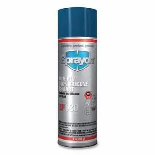 Sprayon Textured Sp000 Series RTV Silicone Sealant, 8 Ounces, Aerosol Can, Blue, 12 Pieces, S00030000