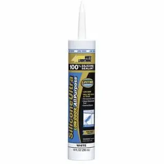 Pure White Lightning Luxury 100% Neutral Cure Silicone Sealants, 10 Ounces Cartridge, White, 12 Items, W11110010