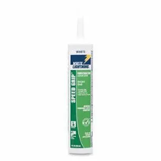 Pure White Lightning Speed Grip Construction Adhesive, 9 Ounces, Cartridge, White, 12 Pieces, W70100010
