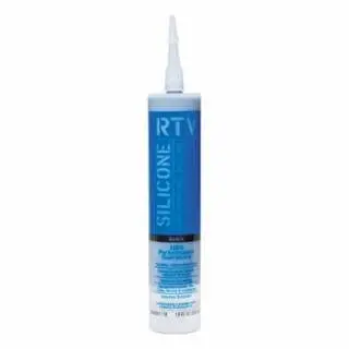 White Lightning Contractor RTV Silicone Sealant, 10 Ounces Cartridge, Black, 12 Pieces, WL099111B