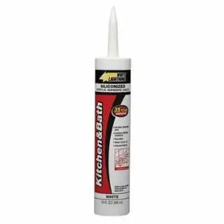 White Lightning Kitchen & Bath Caulk, 10 Ounces Polypropylene Cartridge, White, 12 Pieces, W22000010