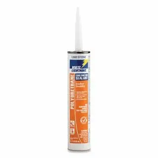 White Lightning Polyurethane Constuctrion Sealant, 10 Ounces, Cartridge, Limestone, 12 Pieces, W42204110