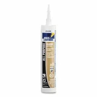 White Lightning Silicone Ultra All Purpose Sealant Clear 10 Ounces, 12 Pieces, W11111010