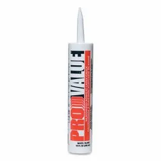 White Sleek Lightning Pro Value Siliconized Acrylic Latex Caulk, 10 Ounces, Cartridge, White, 12 Pieces, WL0009650 White L...