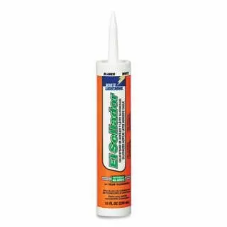 White Universal Lightning El Sellador Siliconized Acrylic Latex Caulk, 10 Ounces, Cartridge, White, 12 Pieces, WL0004002 W...
