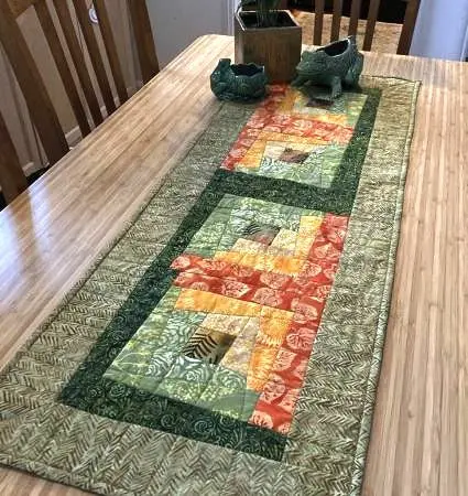Cut Loose Press Garden Table Runner # CLPJAW090 Featuring 10in Wonky Log Cabin Ruler
