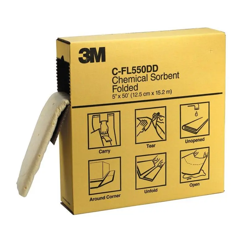3M Chemical Sorbent Folded C-FL550DD/P-F2001, High Capacity, 3 box per case, 7000002024