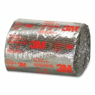 3M Fire Barrier Plenum Wrap, 5A+, 24 W x 50 ft L x 1/2 Thick, Silver, 7000133846