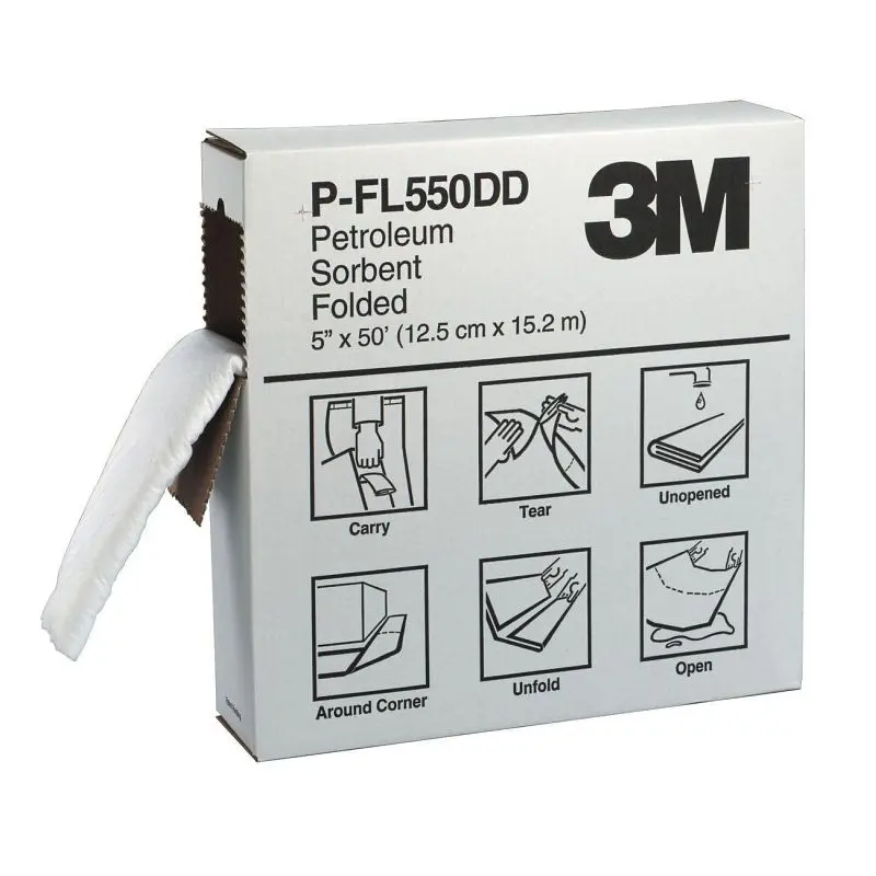 3M Petroleum Sorbent Folded P-FL550DD/T-F2001/07173(AAD), High Capacity, 3 box per case, 7000002025